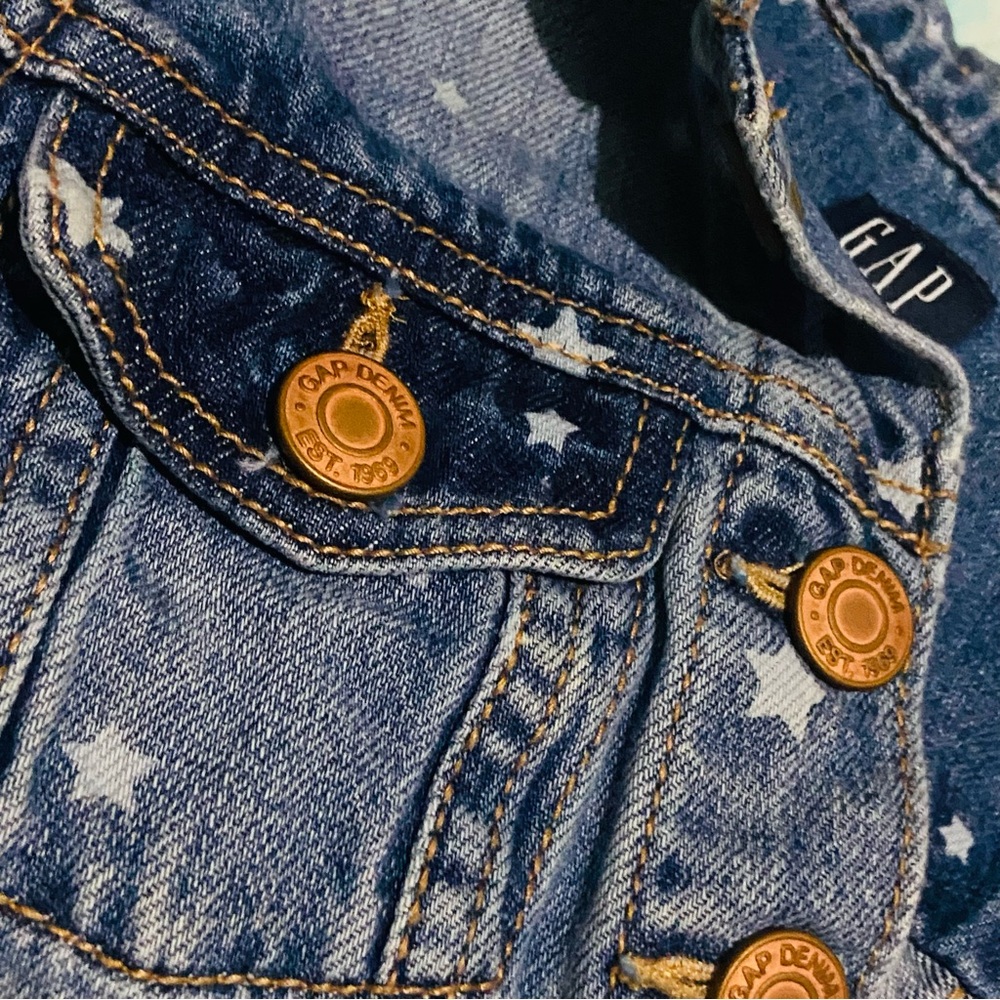 GAP Denim Jacket with Star Pattern